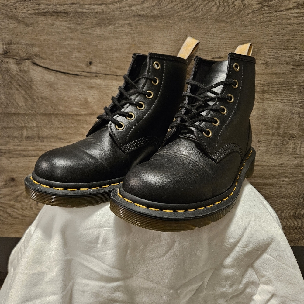 Dr Martens 101 vegan 6 eye Black Boot Unisex